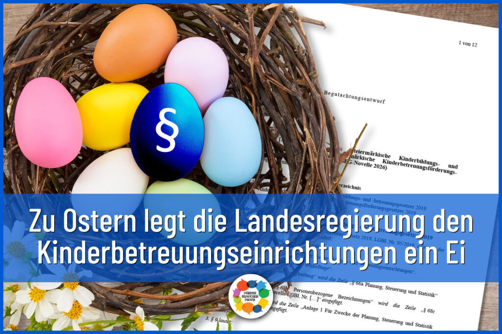 Zu Ostern legt die Landesregierung den Kinderbetreuungseinrichtungen ein Ei