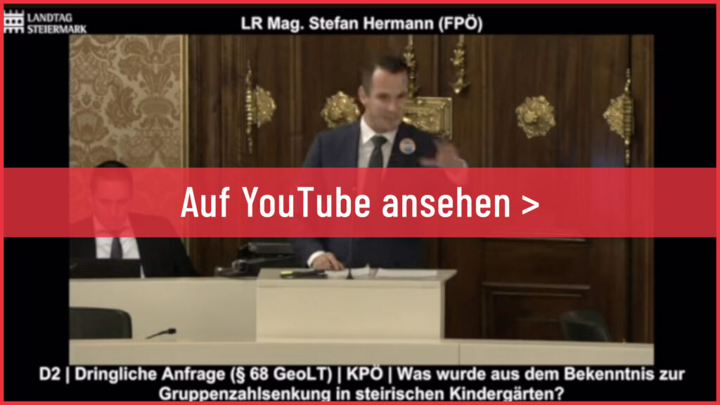 YouTube: Bildungslandesrat bezeichnet 20 Kinder pro Kindergartengruppe als "extrem hohe Qualität"