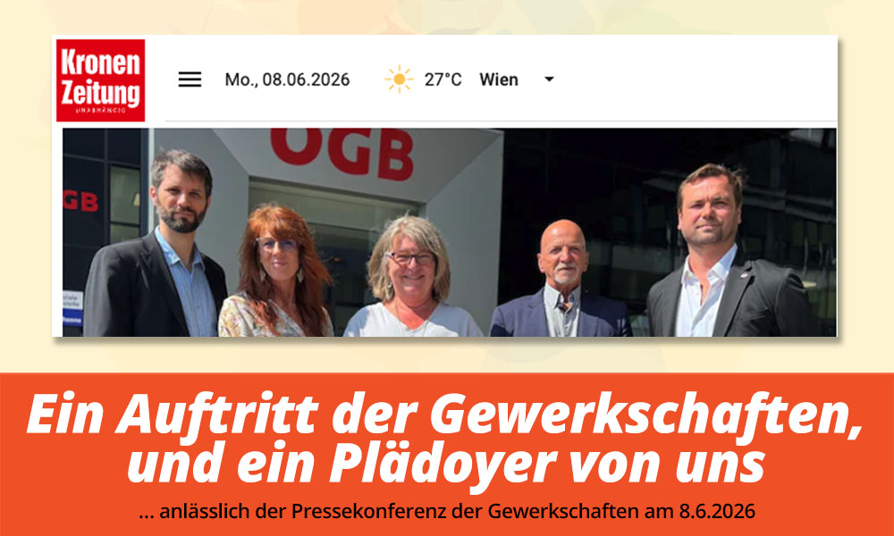 Ein Auftritt der Gewerkschaften, und ein Plädoyer von uns