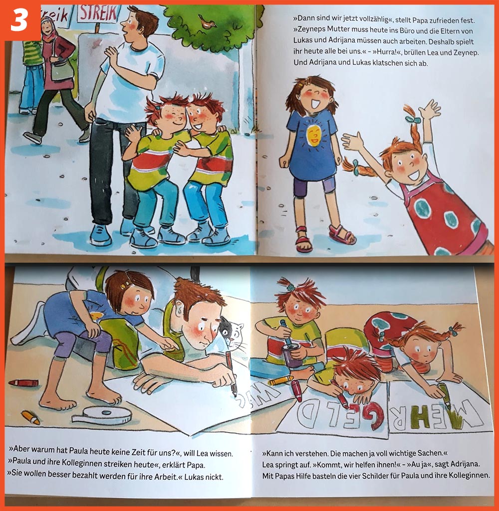 Pixibuch "Streik im Kindergarten" (AK Wien et al. 2021) - Ausschnitt 3