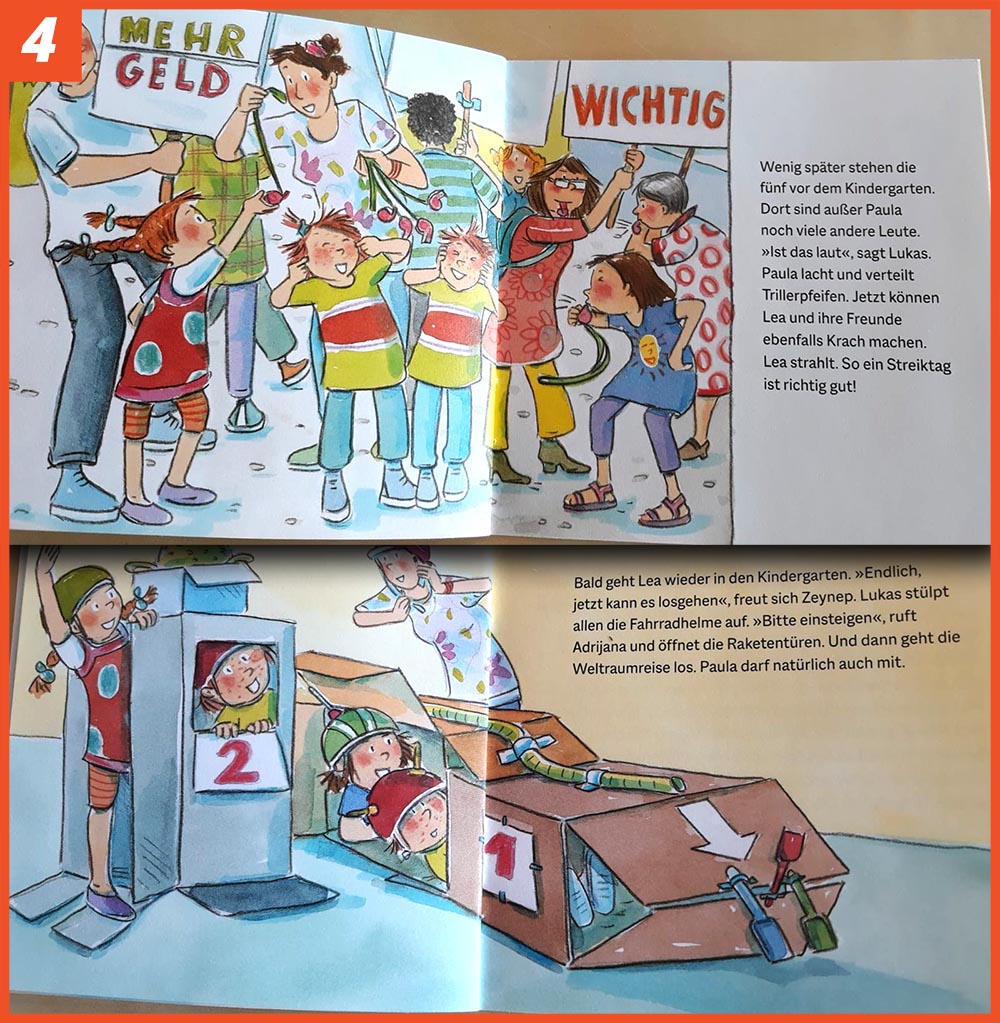 Pixibuch "Streik im Kindergarten" (AK Wien et al. 2021) - Ausschnitt 4